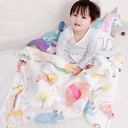 Baby Blankets Swaddle Wrap Newborn Fashion Bathing Stroller Soft Smooth Toy Plush Stuffed