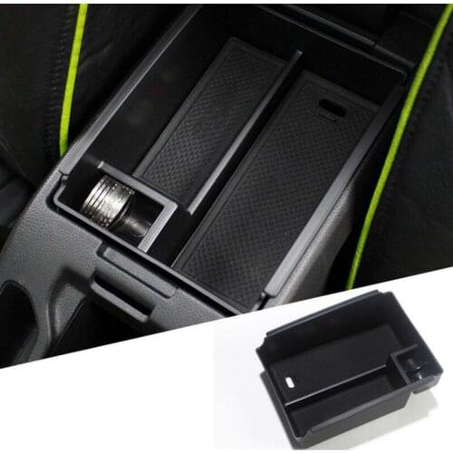 For Honda City 2014-2017 1PC Car Central Armrest Storage Box Console Arm Rest Glove Tray Holder Case Container Car Styling