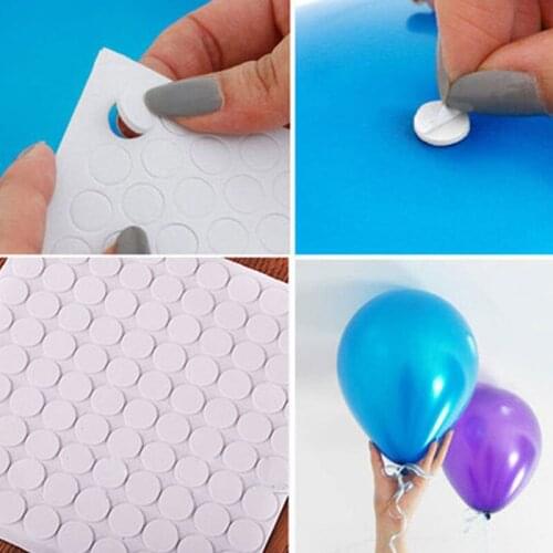Hot 100 Point Balloon Attachment Glue Point Attach Balloon to Ceiling or Wall Sticker Birthday Party Wedding Supplies Free Shipp