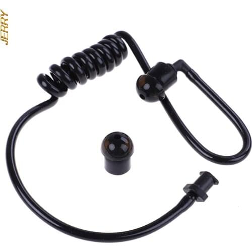 Hot Sale Black Spring Air Tube Replacement Walkie Talkie Headset Coil Acoustic Air Tube Earplug Replacement Radio Headset