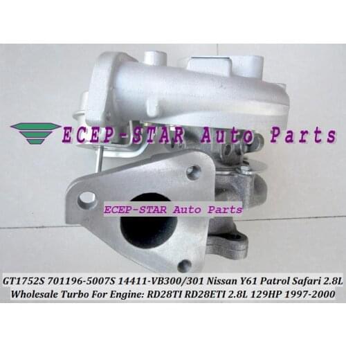 GT1752S 701196 701196-5007S 701196-0001 14411-VB300 14411VB300 Turbo For Nissan Patrol Y61 Safari 97- RD28TI RD28ETI 2.8L 129HP