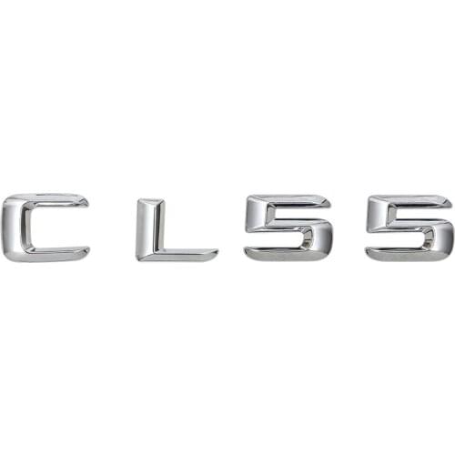 Chrome 3D ABS Plastic Car Trunk Rear Letters Words Badge Emblem Decal Sticker for CL Class CL55