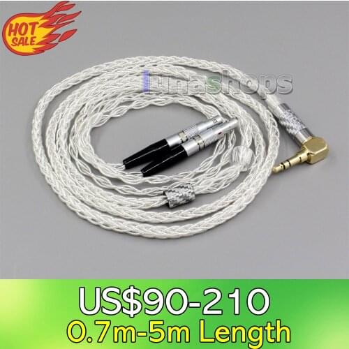 LN006341 99.99% Pure Silver XLR 3.5mm 2.5mm 4.4mm Earphone Cable For Ultrasone Veritas Jubilee 25E 15 Edition ED 8EX ED15