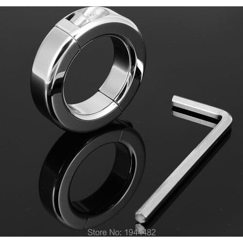 180g Weight Stainless Steel Scrotum Ring Metal Locking Cock Ring Ball Stretcher For Penis Scrotum Stretcher Testicular Restraint