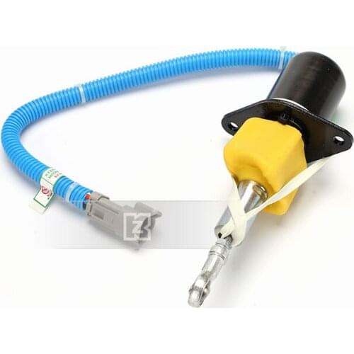 Komatsu PC300-7 Flameout Switch Electromagnetic Valve Triangle Plug 4063712 Flameout Switch Excavator Accessories 24V