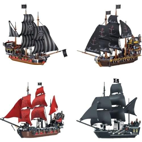 Galleon Technic Caribbean Pirate Black Pearl Blocks 3D Model Ship Model Sailboat Building NOBOX CGStore