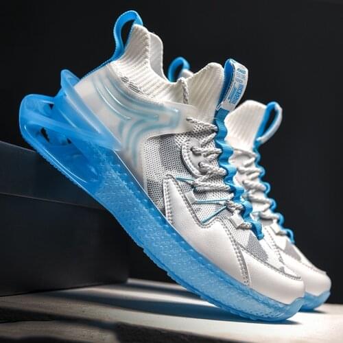 New mens sports shoes sneakers mesh comfortable casual outdoor breathable elastic shock absorption fashion non-slip running stu