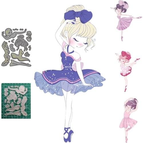 Ballerina Girl Metal Cutting Dies Stencils For Scrapbooking Cards Craft Making Craft Girl Birthday Party Decoration Die Cut