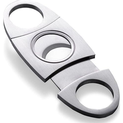 High Promotion COHIBA Cigar Cutter Double Stainless Steel Blades Guillotine Metal Sharp Sigaar Cutter Cigar Scissor