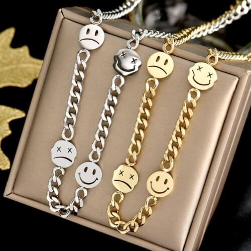 Fashion titanium steel new men and women with the same street hip hop couple wild necklace