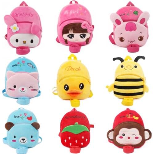 Fashion Children School Bags 3D Cartoon Print Plush Kids Backpack Kindergarten Boys and Girls School Bags Mini Backpack Book Bag