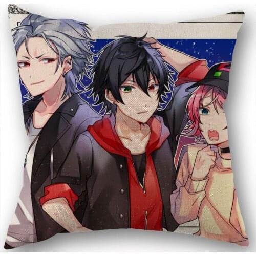 Anime Hypnosis Mic Pillow Covers Cases Cotton Linen Zippered Square Decorative Pillowcase Outdoor,Office,Home Cushion 45x45cm