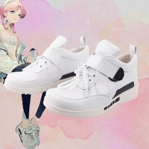 Arknights Blue Poison White Cosplay Shoes Sneakers Halloween Costume Accessory Props