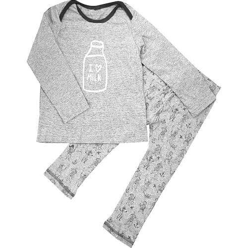 Newborn Baby Set Boys Girls Clothes 100% Cotton I Love Milk T-shirt Tops + Pants Toddler Kids Clothing Thanksgiving Outfits