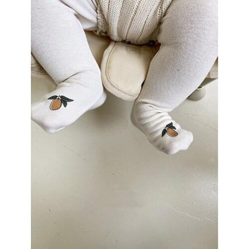 Autumn New Baby Girls Lemon Pattern Cotton Leggings