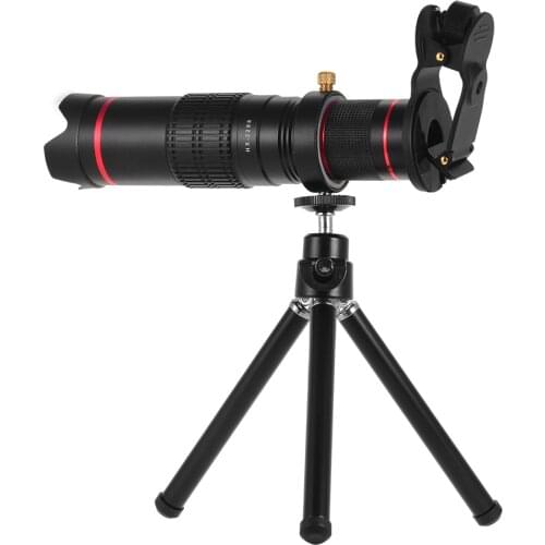 Portable Clip-on Camera Lens Kit 22X Zoom Telephoto Lens Mobile Phone Zoom Telescope Adjustable Len with Tripod for Huawei