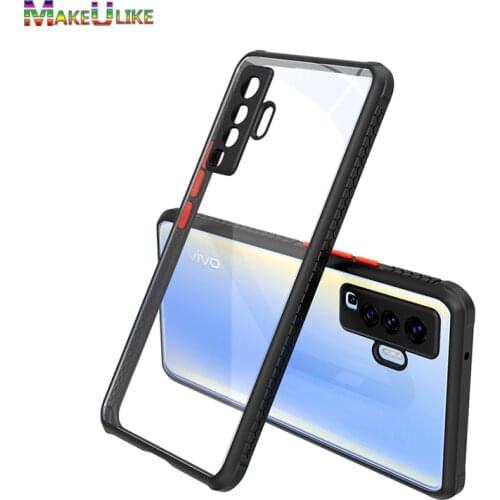 Anti-Fall Clear Case For Vivo V20 SE X30 X50 Pro Plus Y20 Y20I Y20S Y50 Y17 Case Hard Cover For Vivo Y51 Y31 2020 V20SE Case