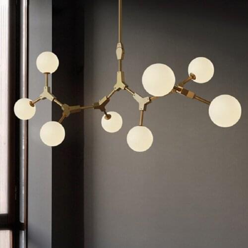 Modern LED Glass Chandelier Lighting for Living Room Home Deco Decoration Chandelier Dining Hanging lamp Indoor Lighting Fixture