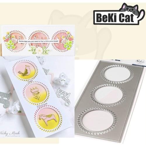 Stitched circle Metal Cutting Dies Stencils for DIY Scrapbooking photo album Decorative DIY Paper Cards