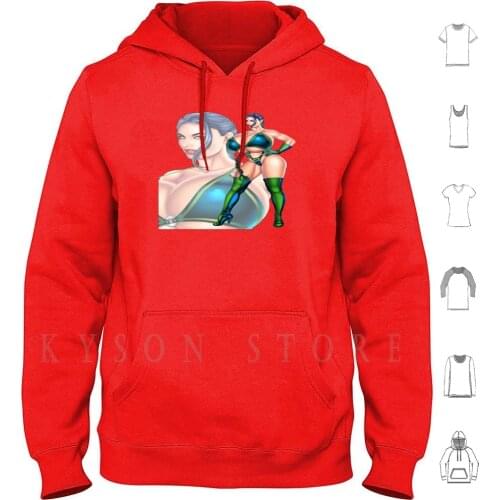 Big Tits Super Hero Girl Retro Vintage Anime Hoodie long sleeve Cotton Big Tits Super Hero Girl Retro Vintage Anime