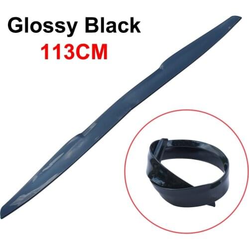 Universal Car Rear Roof Lip Spoiler Tail Trunk Wing Sticker Glossy Black