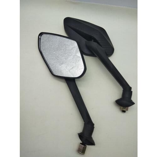 A719 2Pcs/Pair Motorcycle Rearview Mirror Back Side Convex Mirror 8mm Handlebar Mirrors Black Scooter E-Bike