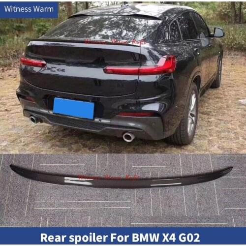 For BMW X4 G02 2018 2019 2020 Rear Wing Spoiler Trunk Boot Wings Spoilers Carbon Fiber FRP