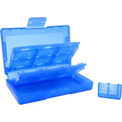 10 pcs a lot 24 in 1 Game Card Storage Box with 2 TF Card Slots ABS Shockproof Hard Shell for Switch for N-S Protective Box