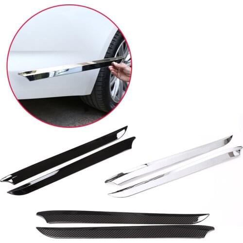 2pcs For BMW 5 Series G30 2017-2018 Car-Styling ABS Plastic Gloss black Chrome Side Rear Decoration Strips Trims Car Accessories