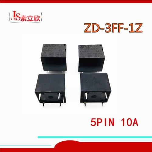 20PCS/LOT 100%new relay ZD-3FF-S-1Z-M ZD-3FF-S-1Z ZD 3FF S 1Z 5VDC 9VDC 12VDC 24VDC 5PIN A set of transformations JQC-3FF-12VDC