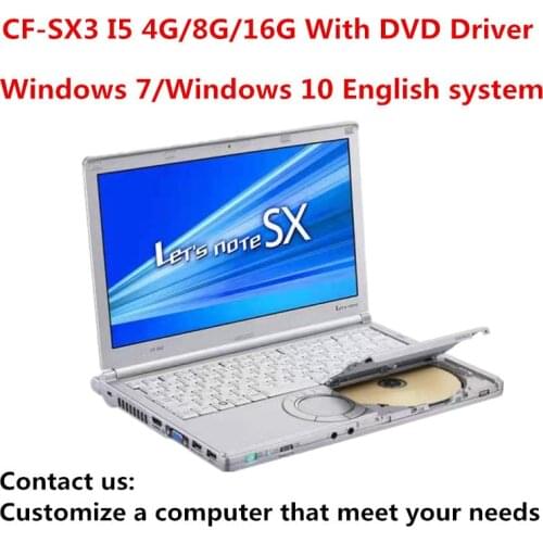 2021 Used Computer For Panasonic SX3 CF-SX3 I5 4300 4G/8G diagnostic laptop WIFI With DVD Driver Rugged with 256GB/512GB SSD
