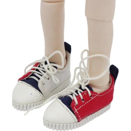 4.7*2.5cm Canvas Shoes for 1/6 BJD Doll Fashion Mini Doll Shoes 15cm EXO Doll Russion Doll Accessories