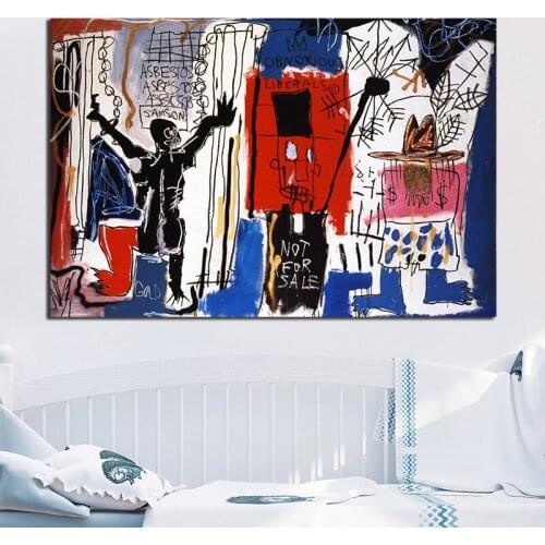 Jean Michael Canvas Abstract Red Black Painting Hd Printed Home Cool Decoration Pictures Poster Wall Art For Living Room Artwork