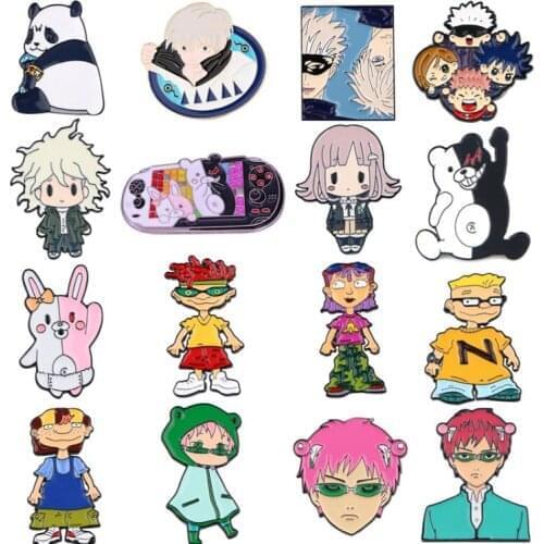 BH1493 Blinghero Anime Figures Cool Enamel Pins Badge Brooch Backpack Bag Collar Lapel Decoration Jewelry Gifts for Friends