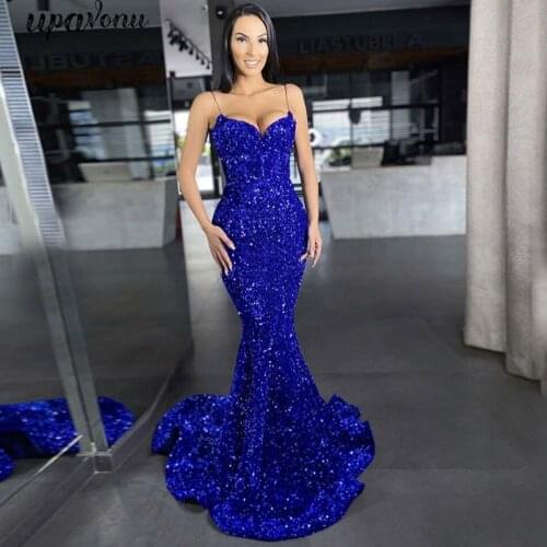 Free Shipping High Quality Shiny Sequin Dress Sexy Spaghetti Strap Bodycon Halter Dress Club Celebrity Party and Floor Dresses