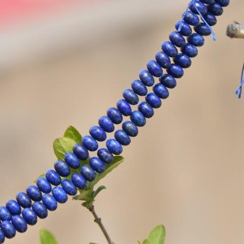 Joanlyn Enhanced Natural Lapis Lazuli Abacus Beads 2 sizes to choose 15 Inch Strand LL15