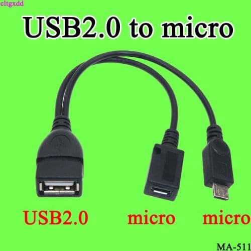 Cltgxdd 2 in 1 OTG Adapters micro usb male female to USB female cable OTG adapter for Andriod Phone
