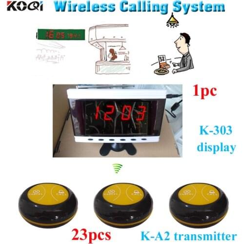 Electronic beeper pager system 1 monitor with 23 transmitters 2-key(call;cancel) CE Passed