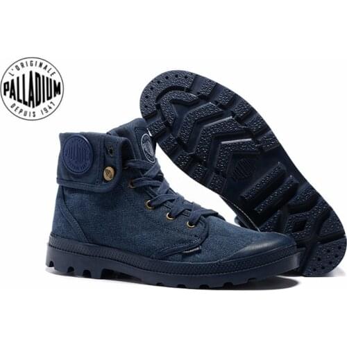 PALLADIUM Pallabrouse Blue jeans Sneakers Turn help Men Military Ankle Boots Canvas Casual Shoes Men Casual Shoes Eur Size 39-45