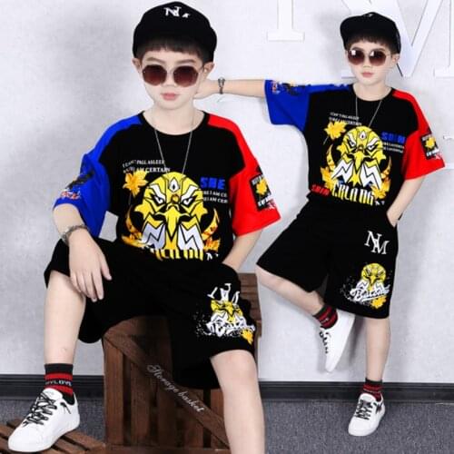 Teen Boys Clothes Sets Summer Children Clothes Cartoon Outfit Kids Tracksuit For Boys Sport Suit Kids Clothing 4 6 8 10 12 Year