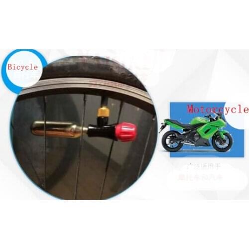 Motorcycle Bike cap Tyres Repair Tools Emergency for mini air gas 3/4 thread valve cartridge cylinder inflator pump Repair Set