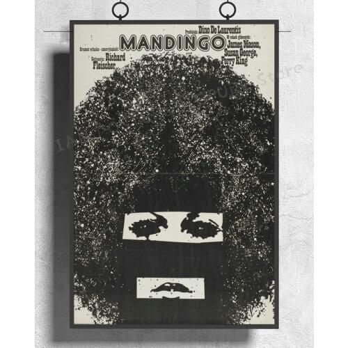 NJ688 MANDINGO Movie Blaxploitation Exploitation Grindhouse Wall Sticker Silk Poster Art Home Decoration