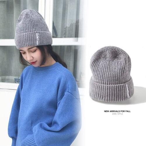 Autumn and winter new knit hat thick warm hat fashion head hat unisex casual cat