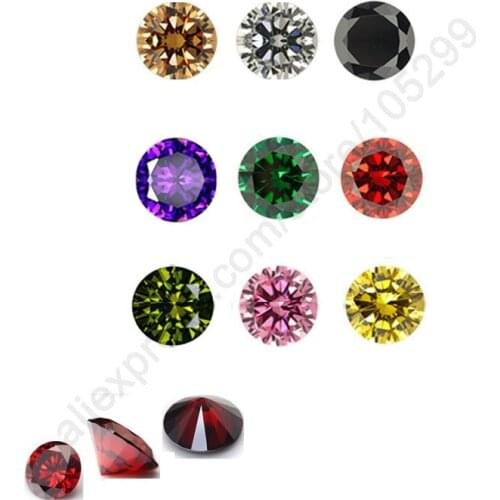 Wholesale 100PCS Jewellery Findings Round Cubic Zirconia CZ Stones Beadings Settings Crystal Jewelry Discount