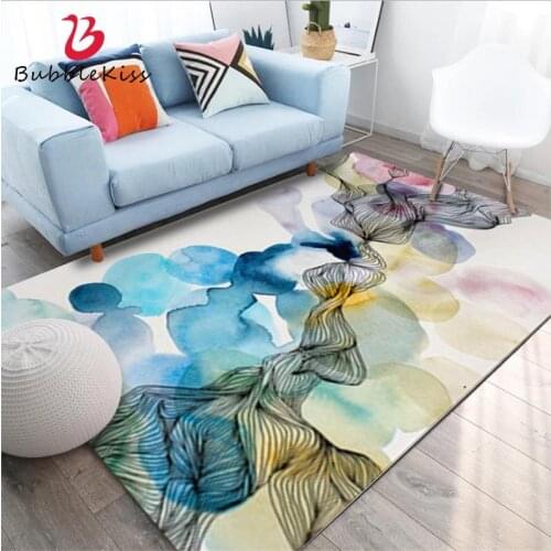 Bubble Kiss Abstract Art Colorful Pattern Rugs Home Decor Anti-wrinkle Carpets For The Modern Living Room Non-slip Bedside Mats