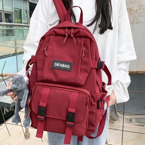 DIEHE Waterproof Nylon Women Backpack Female Large Capacity Backpack Unisex Schoolbag Laptop Backpacks Travel Mochila Back Pack