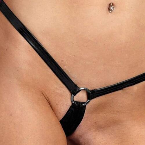 Sexy Lingerie Womens Panties Sexy Underwear Briefs Hollow Ring Panties Erotic Lingerie Thongs Knick Leather Latex G-string #W3