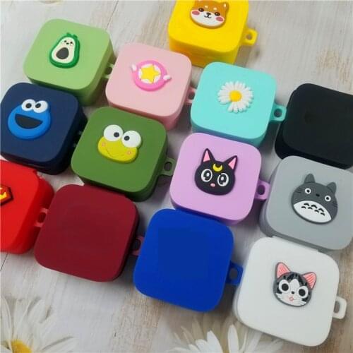 Cartoon Cute Silicone Protective Earphone Case for Xiaomi Air 2 SE Bluetooth Headphones Boxs For Xiaomi Mi Air2 SE With Hook