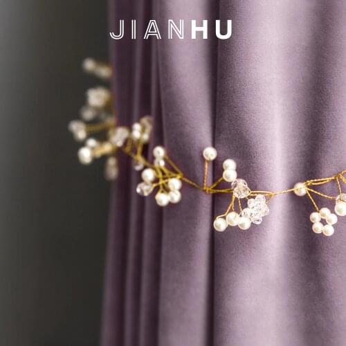 Modern Light Luxury Noble Elegant Style Thickened Simple Pure Color Light Purple Velvet Curtains for Living Room Bedroom