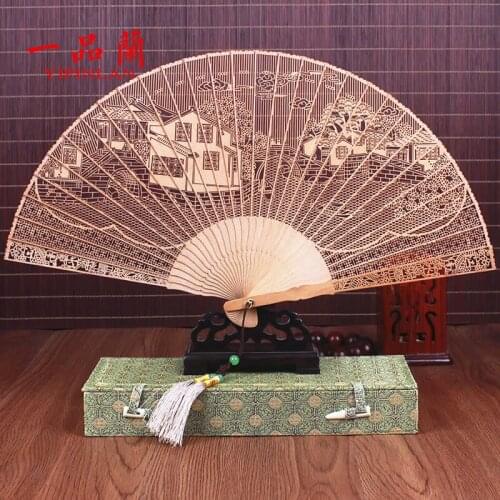 Ways rosewood antique imitation sandalwwood fan the sandalwood fan fan hollow out classical handicraft little woman